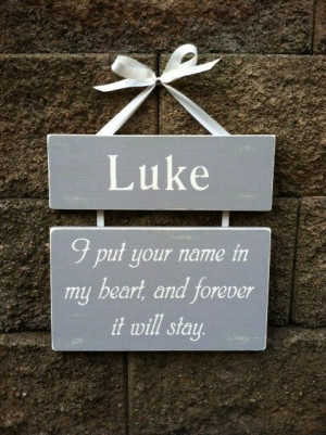 Cream and Gray Wooden Angel Name Wall Sign Memorial Plaque with Quote ...