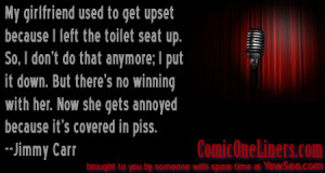 The Toilet Seat, A Jimmy Carr Quote