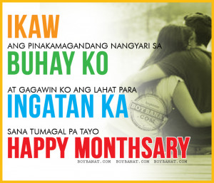 Tagalog Happy Monthsary Quotes and Pinoy Monthsary Sayings