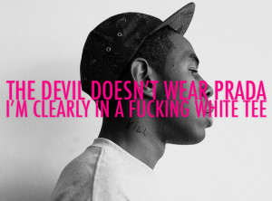 white #Tyler The Creator #devil #prada #illumanati #OFWGKTA