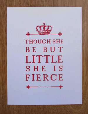 Shakespeare Quote Girl's Room Nursery Art // Unique by PetitInk, $16 ...