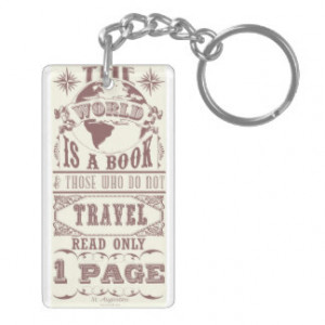 The World is a Book Key Chains