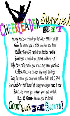 Good Luck Cheer Gifts | used this for my daughter's Allstar cheer team ...