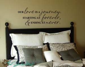 Our Love is a Journey Quote Saying Vinyl Wall Art Lettering Decals ...