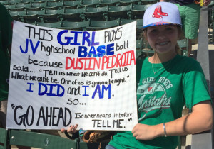 ... Pedroia Inspires One Girl To Quit Softball, Join JV Boys Baseball Team