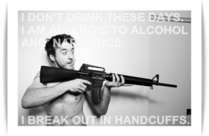 ... dayammm, gun, handcuffs, hot, narcotics, quotable, quote, quotes, rd