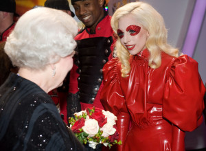 Queen Elizabeth II Lady Gaga Meets Queen Elizabeth