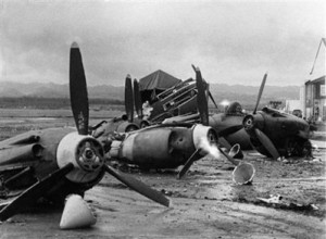 ... in Hickam Field after Japanese attack on Pearl Harbor December 7, 1941