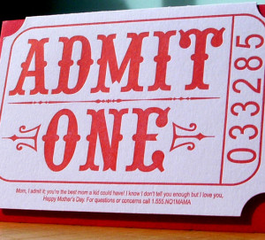 Related Pictures free printable admit one tickets templates homestead ...