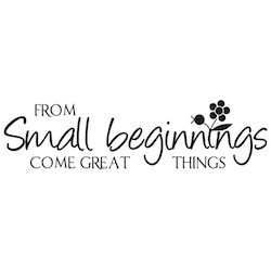 From Small Beginnings Come Great Things Inspirational Wall Decal Vinyl ...