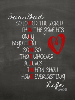 John 3:16 Valentines - Sweet Blessings