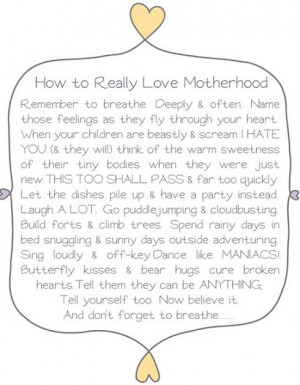 Weekend Inspiration: How to Really Love Parenthood