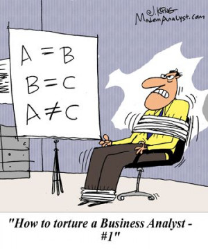Humor - Cartoon: How to torture a Business Analyst #1: Cartoon, Giggl