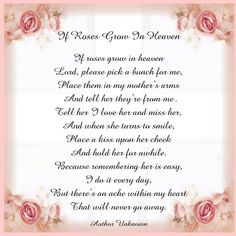 Mother In Heaven Poem | ... View topic - Printable Tile: Poem If Roses ...