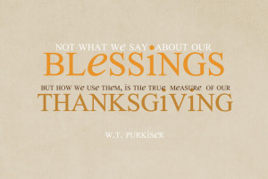 giving thanks to god for what he has given us
