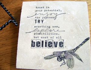 decorative tile with easel stand inspirational by serenitylane, $11.50