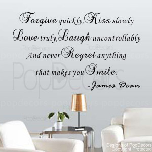 Forgive quickly,kiss slowly-quote decals