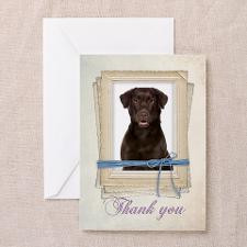 Chocolate Lab Thank You Card for