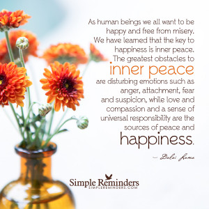 Peace and happiness by Dalai Lama