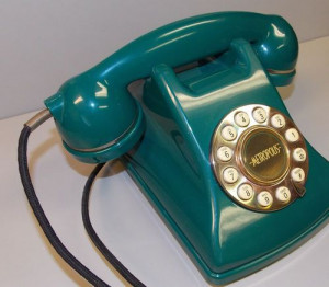 Phone with Push Buttons Teal 