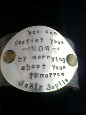 Janis Joplin quote handstamped on an Upcycled by SalvagedCreations, $ ...