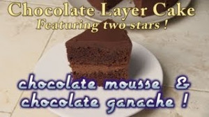 Chocolate Layer Cake With Chocolate Mousse Filling And Topped With ...