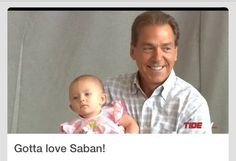Nick Saban and his granddaughter! More