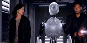 Bridget Moynahan and Will Smith in I, Robot – 2004