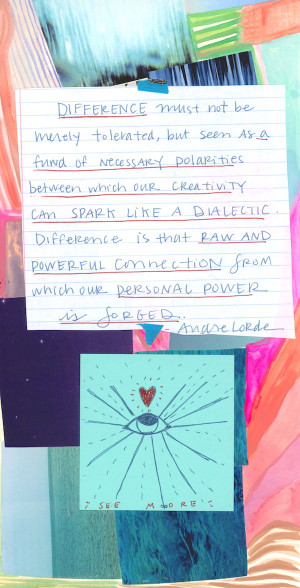 audre lorde quote - love note - collage by julie kesti