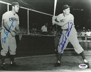 Ralph Kiner amp Joe Garagiola Signed 1954 Cubs 8x10 Photo PSA DNA COA