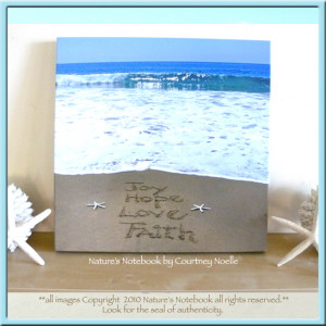 inspirational beach chic wall decor joy hope love and faith written in ...