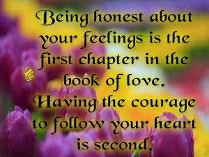 being honest about your feelings 795 views sun 24 mar 2013