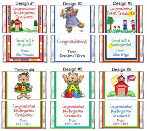 Kindergarten Preschool Graduation Mini Candy Wrappers Favors