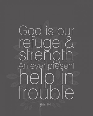 God Refuge Strength Help Trouble faith Trust Hope bible Verse Psalm 46 ...