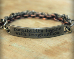 2pc Indie Inspirational Quote Inter changeable Bracelet ...