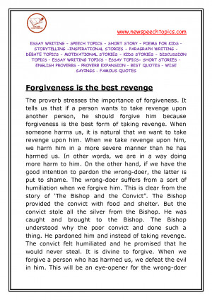 English proverbs Best Quotes Sayings Forgiveness is the best revenge