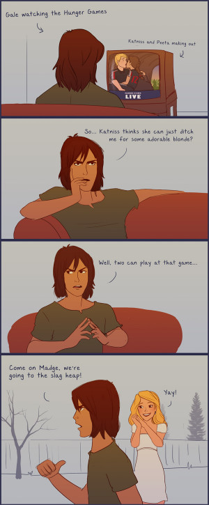 Gale Watches the Hunger Games by julvett