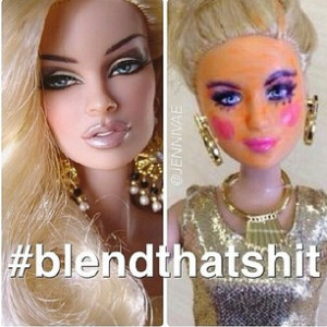 ... this even # barbie knows how to # contour # barbie # makeup # mua