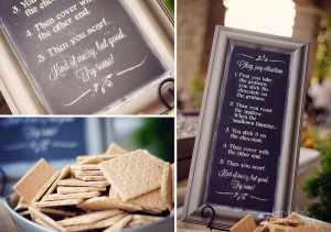 ... wedding--they had a s'mores bar, and the quote is from The Sandlot