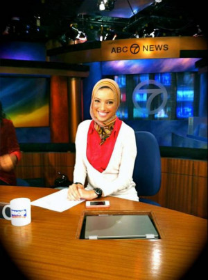 The first hijab wearing news anchor on American television.