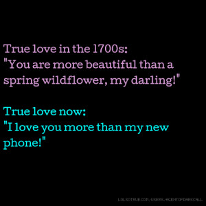 love in the 1700s: 
