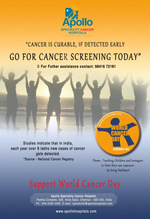 stand up with cancer patient on world cancer day