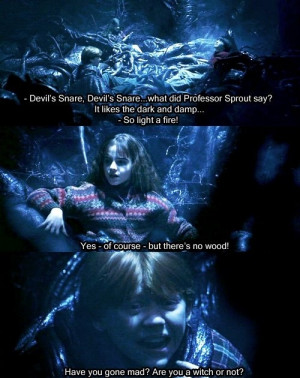 Ron Weasly #Hermione Watson #devils snare