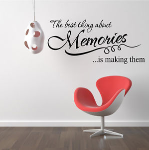 Memories ~ Removable Wall Quote Decal Mural DIY Vinyl Art Sticker