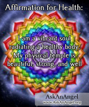Affirmation for Health: I am a vibrant soul radiating a healthy body ...