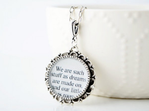 On Sale - The Tempest – Shakespeare Quote Necklace – Shakespeare ...