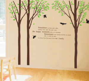 Sometimes We hurt Each Other Tree and Birds Wall Sticker