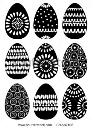 easter egg black and white easter eggs black and white chicken in ...