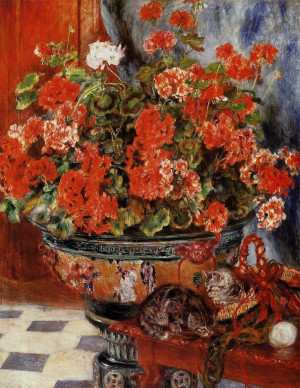 pierre auguste renoir french impressionist painter 1841 1919 geraniums ...
