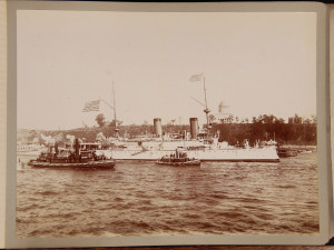 GEORGE DEWEY]. Photograph album, inscribed “A Merry Xmas to Admiral ...